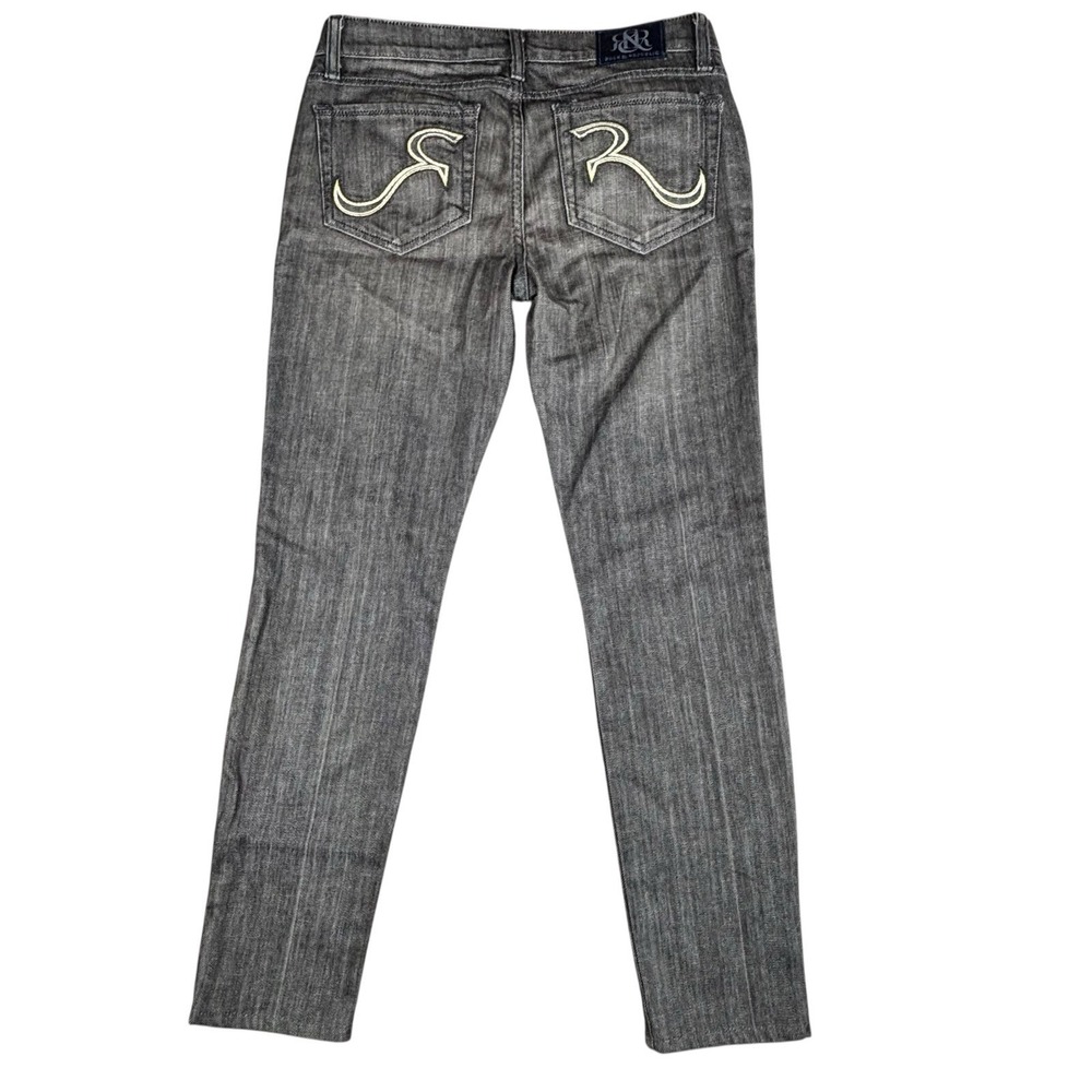 Rock & Republic Skinny Jeans Women's 28‎ Gray Wash Stretch Logo Pockets